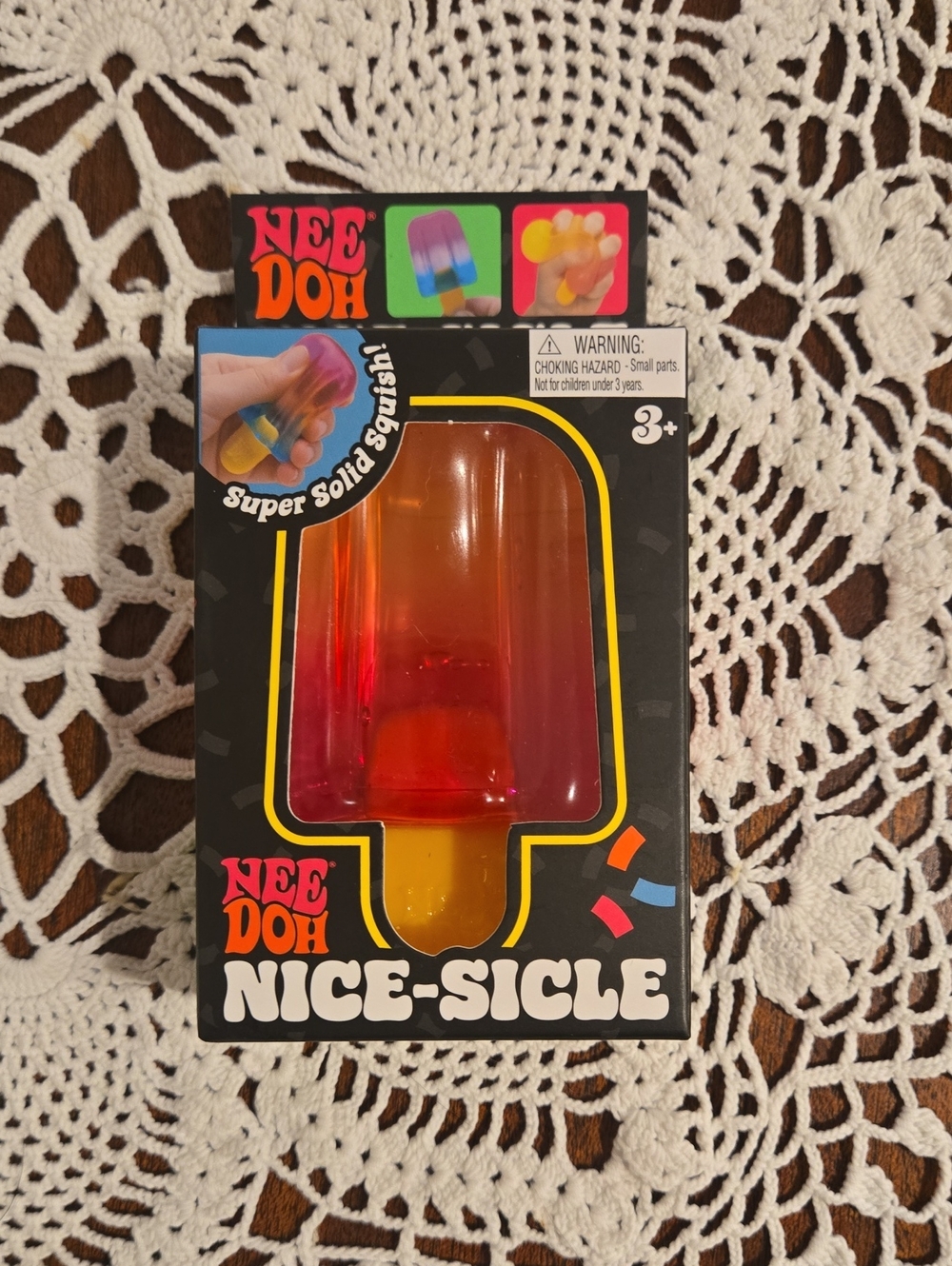 NeeDoh Nice-Sicle Kids Toy - Red Orange